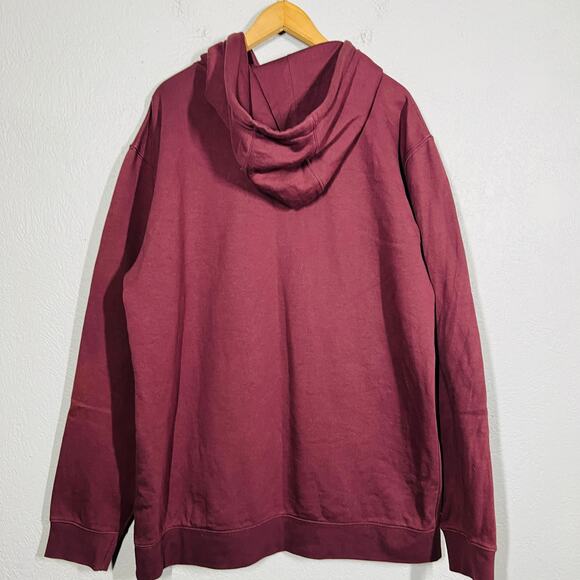 Vans Outdoor Club Long Sleeve Sweatshirt Hoodie Maroon Hooded Casual - XXL - Picture 3 of 5